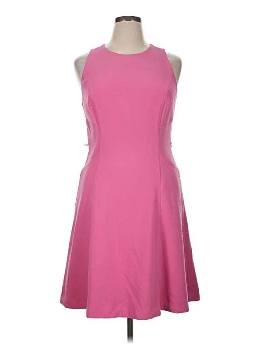 White House Black Market Size 14 $148 Bubblegum Pink A-Line Sleeveless Dress